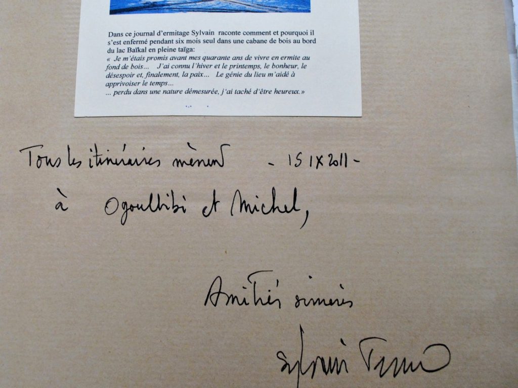 Autographe de Sylvain Tesson